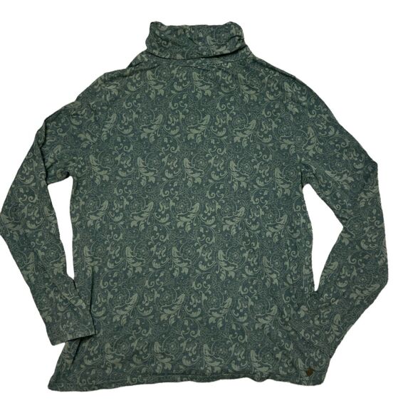 Soft Surroundings Turtleneck Lot Of 2 Floral Paisley Green‎ Grey Large - Picture 8 of 11